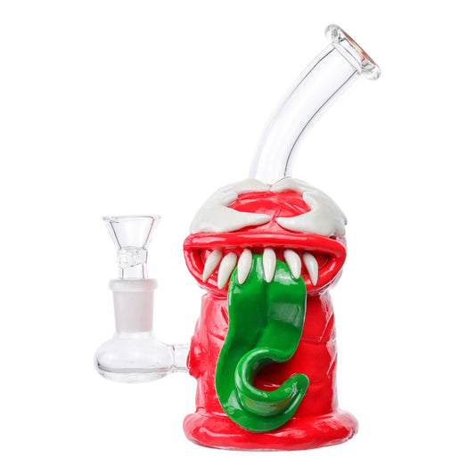 Red Venom Bubbler Bong - 7in