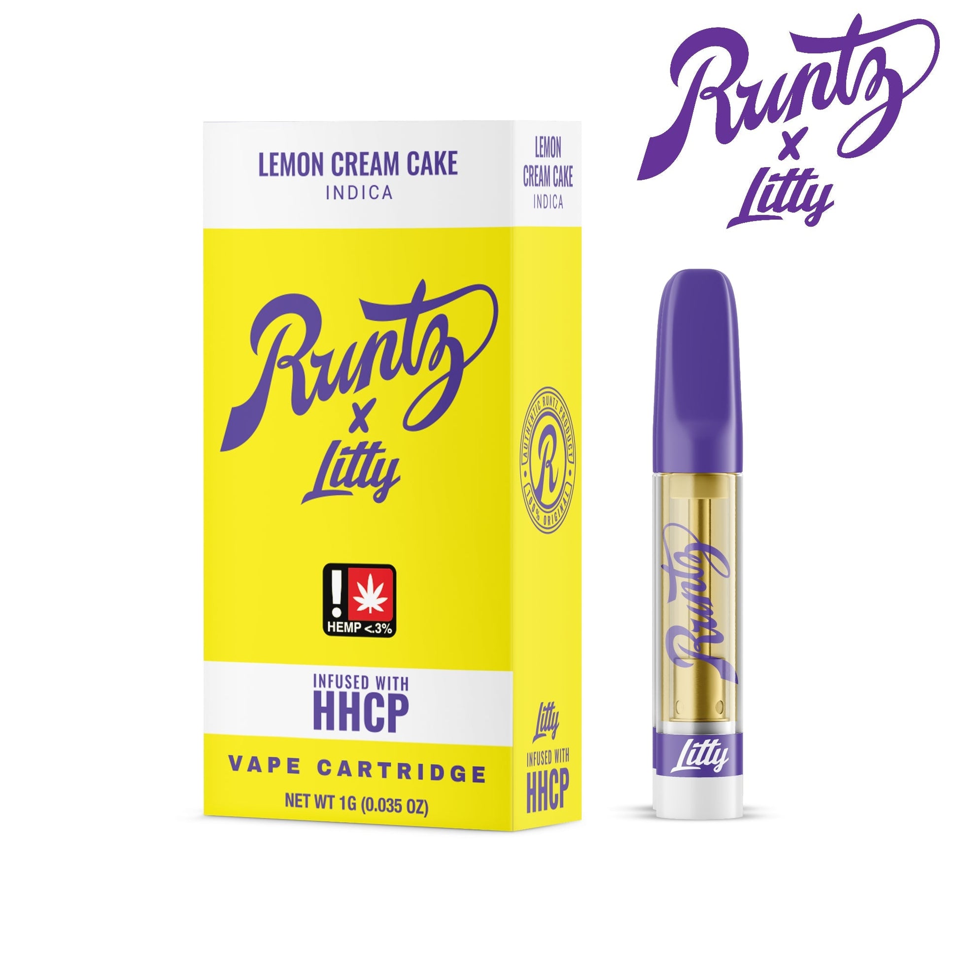 Runtz x Litty HHCP Cartridge - 1000mg Lemon Cream Cake