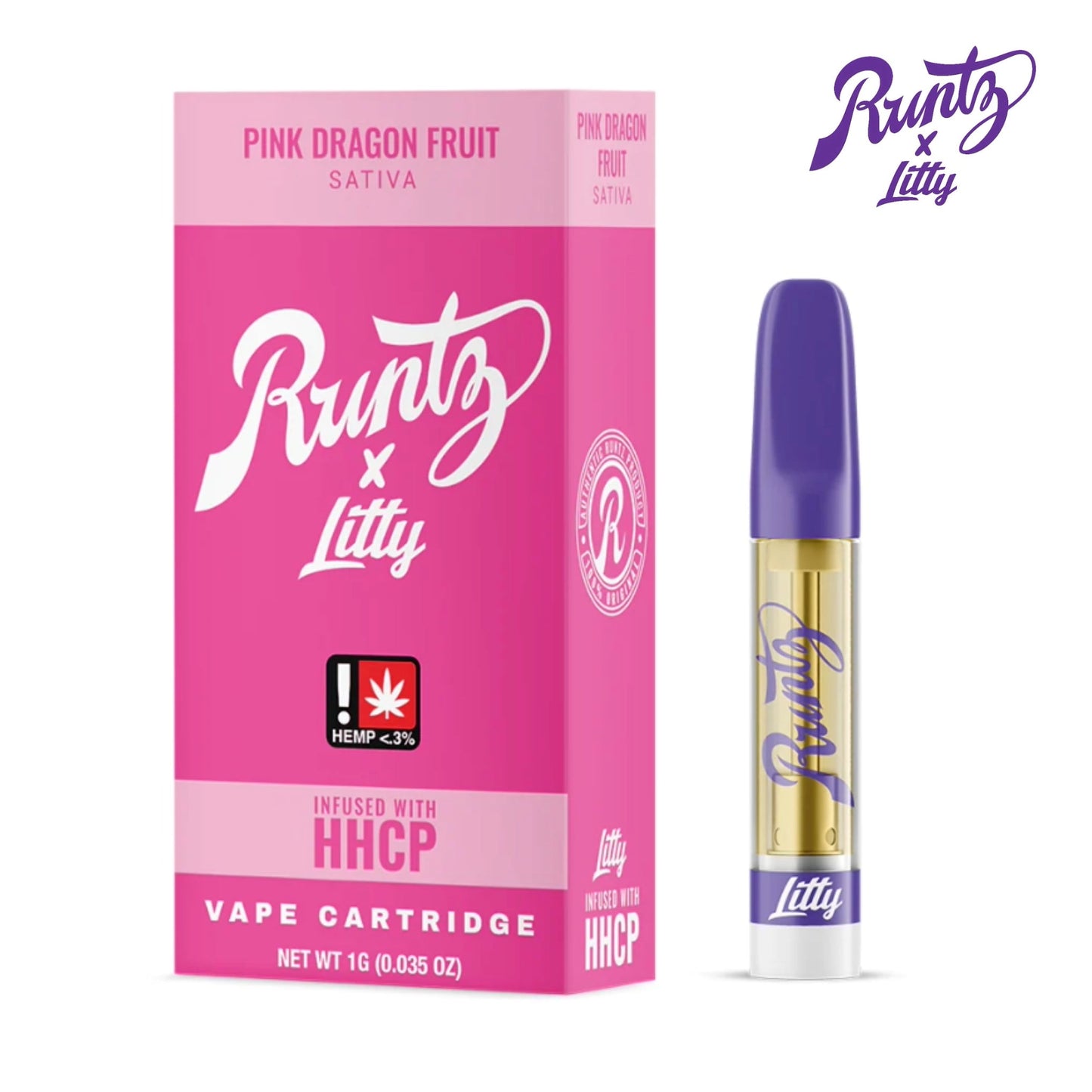 Runtz x Litty HHCP Cartridge - 1000mg Pink Dragon Fruit