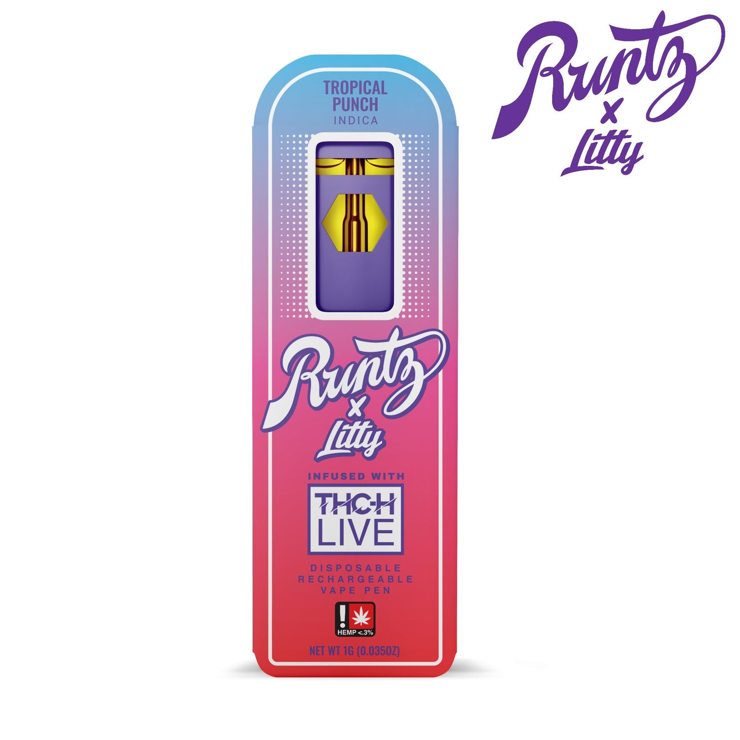 Runtz x Litty THC-H Vaporizer - 1000mg Tropical Punch