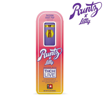 Runtz x Litty THC-H Vaporizer - 1000mg Passion Fruit Pop