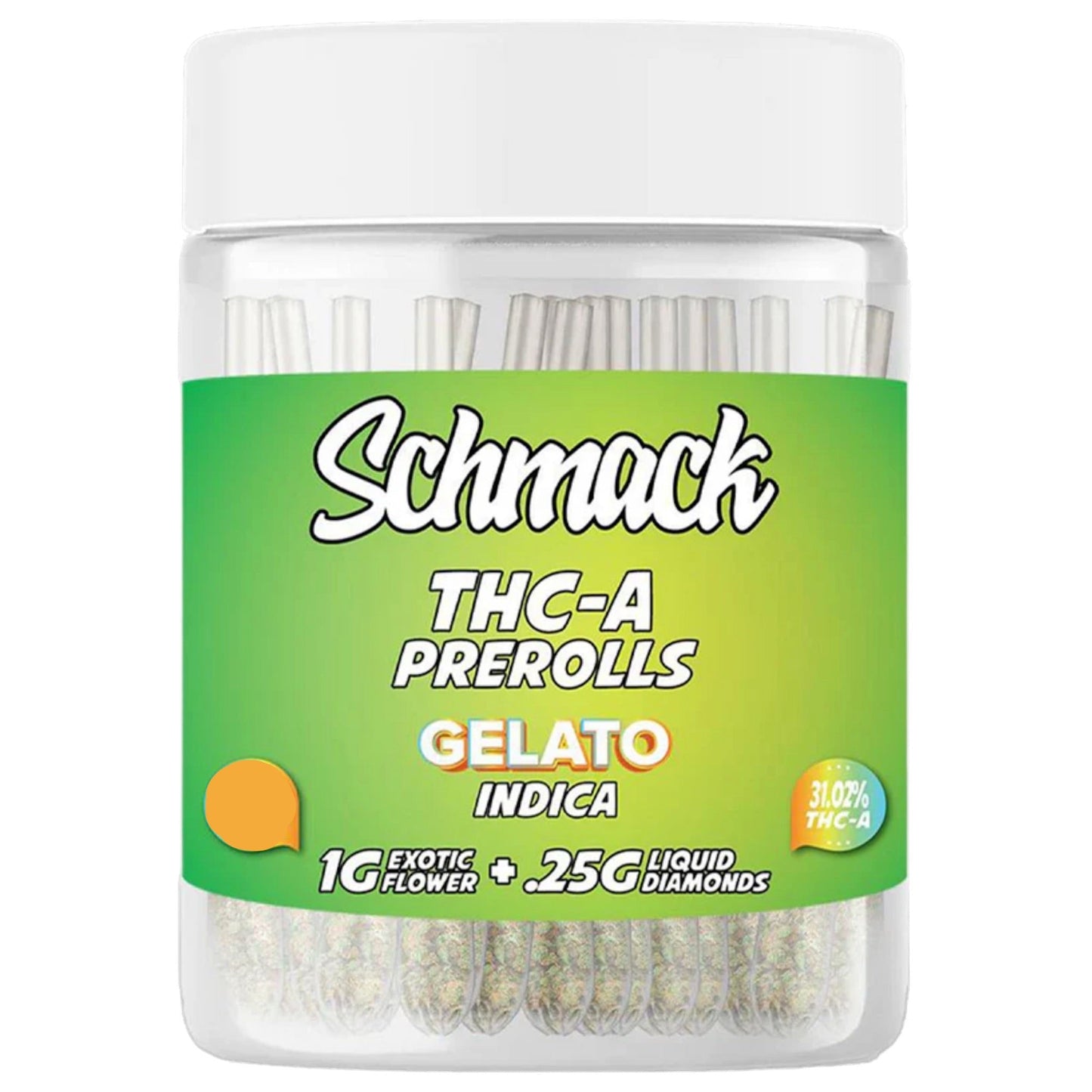 Schmack THC-A Pre-Rolls - 25ct Gelato (I) / 1 Pack