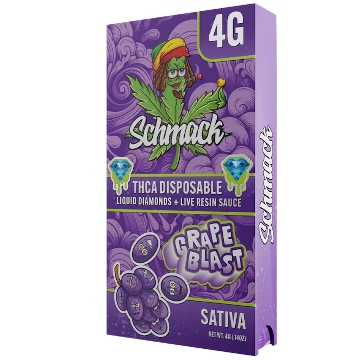 Schmack THC-A Vaporizer - 4000mg Grape Blast (S)