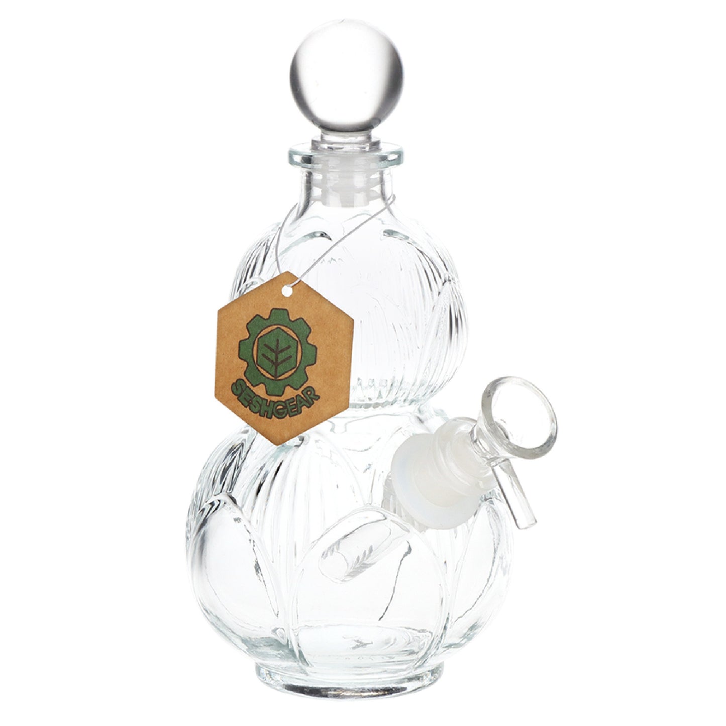SeshGear Clear Vintage Gourd Bubbler - 8in
