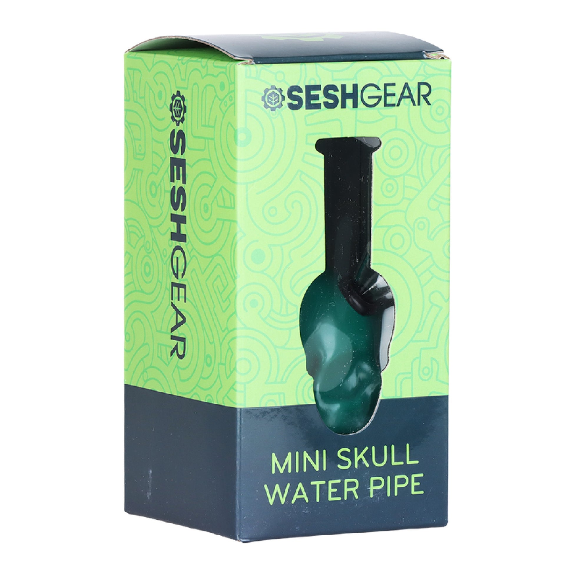 SeshGear Pastel Skull Glass Bong- 6in