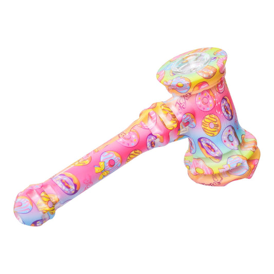 Silicone Cartoon Bubbler - 7in Donut