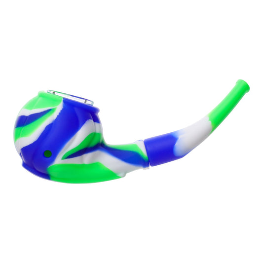 Silicone Detective Pipe - 6in Blue/Green