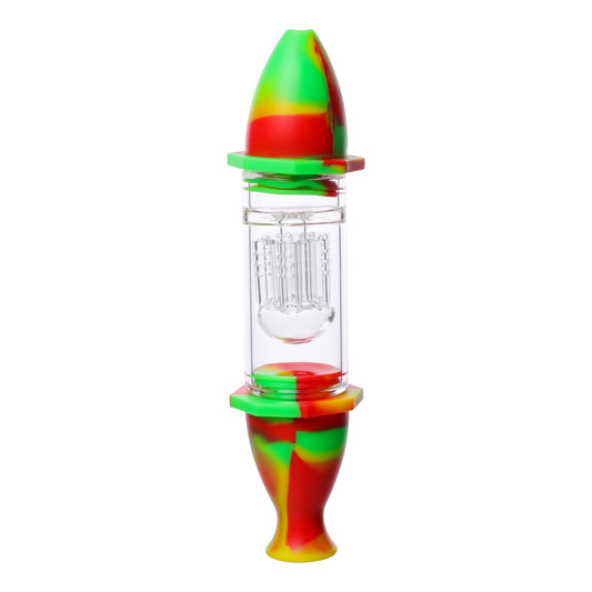 Silicone Perc Nector Collectar - 8in Rasta