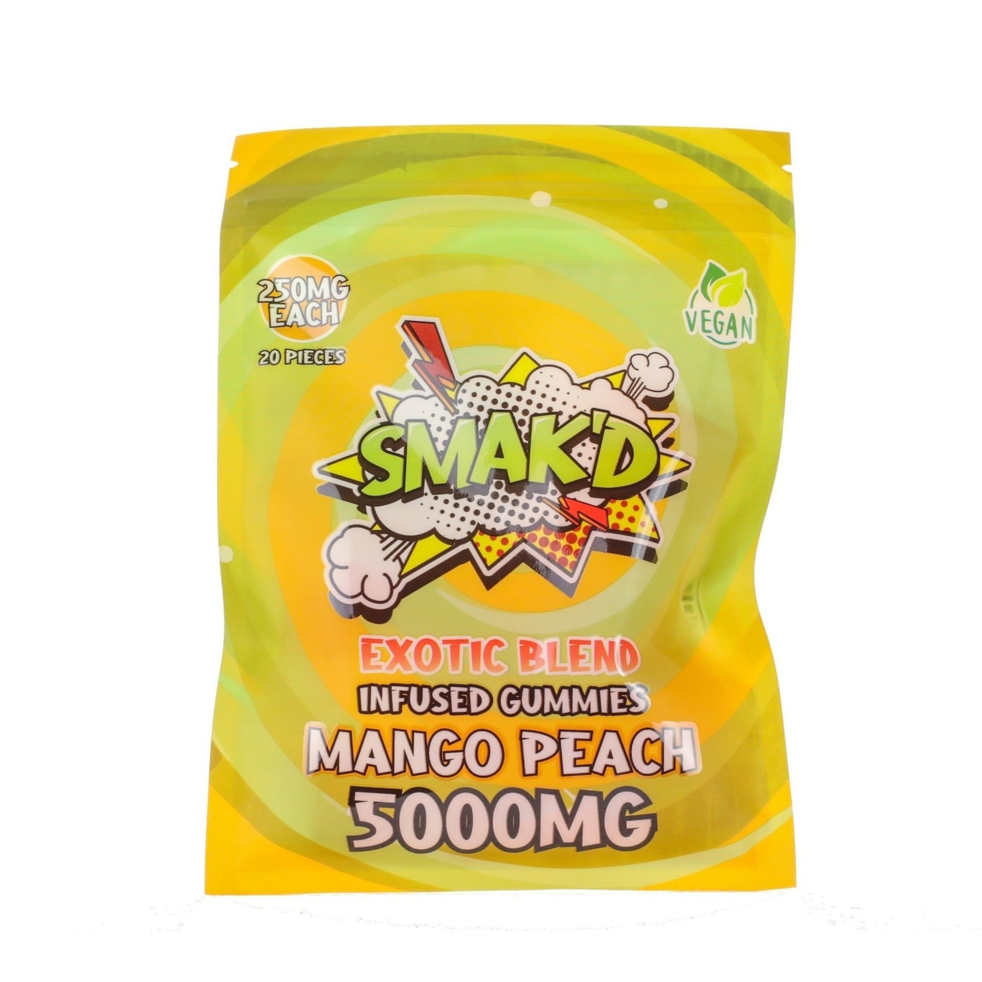 Smakd Exotic Blend Gummies - 5000mg Mango Peach
