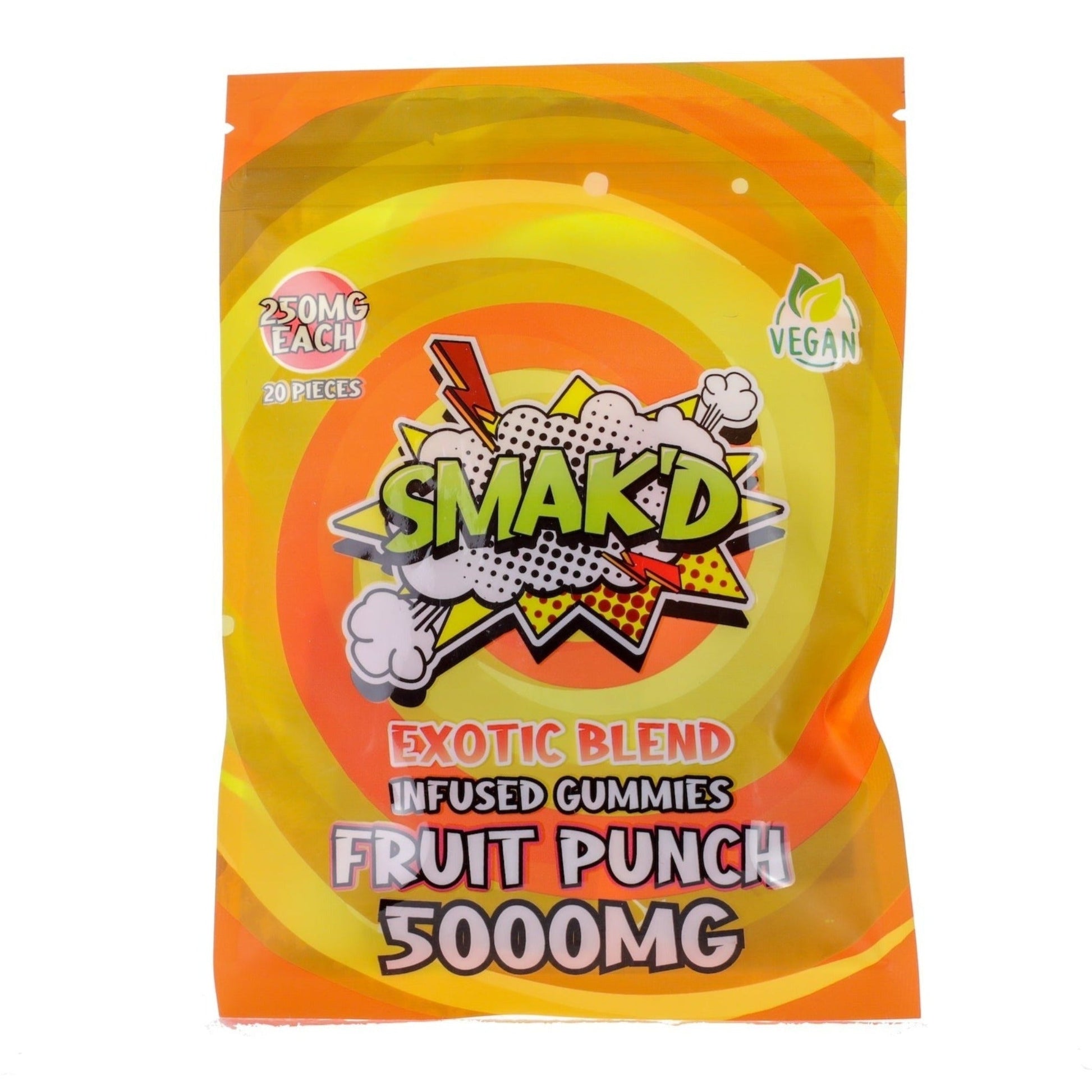 Smakd Exotic Blend Gummies - 5000mg Fruit Punch