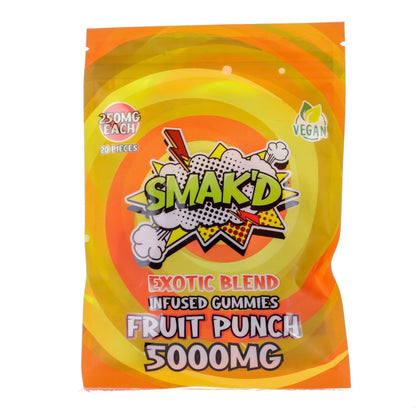 Smakd Exotic Blend Gummies - 5000mg Fruit Punch