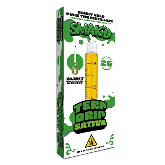 Smakd Honey Gold THC Pure Distillate Syringes + Blunt Tip - 2000mg Terp Drip (S)