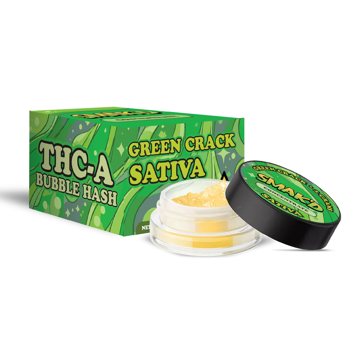 Smakd THC-A Bubble Hash - 2g Green Crack (S)
