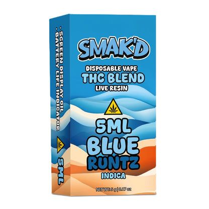 Smakd THC Blend Live Resin Vaporizer- 5000mg Blue Runtz