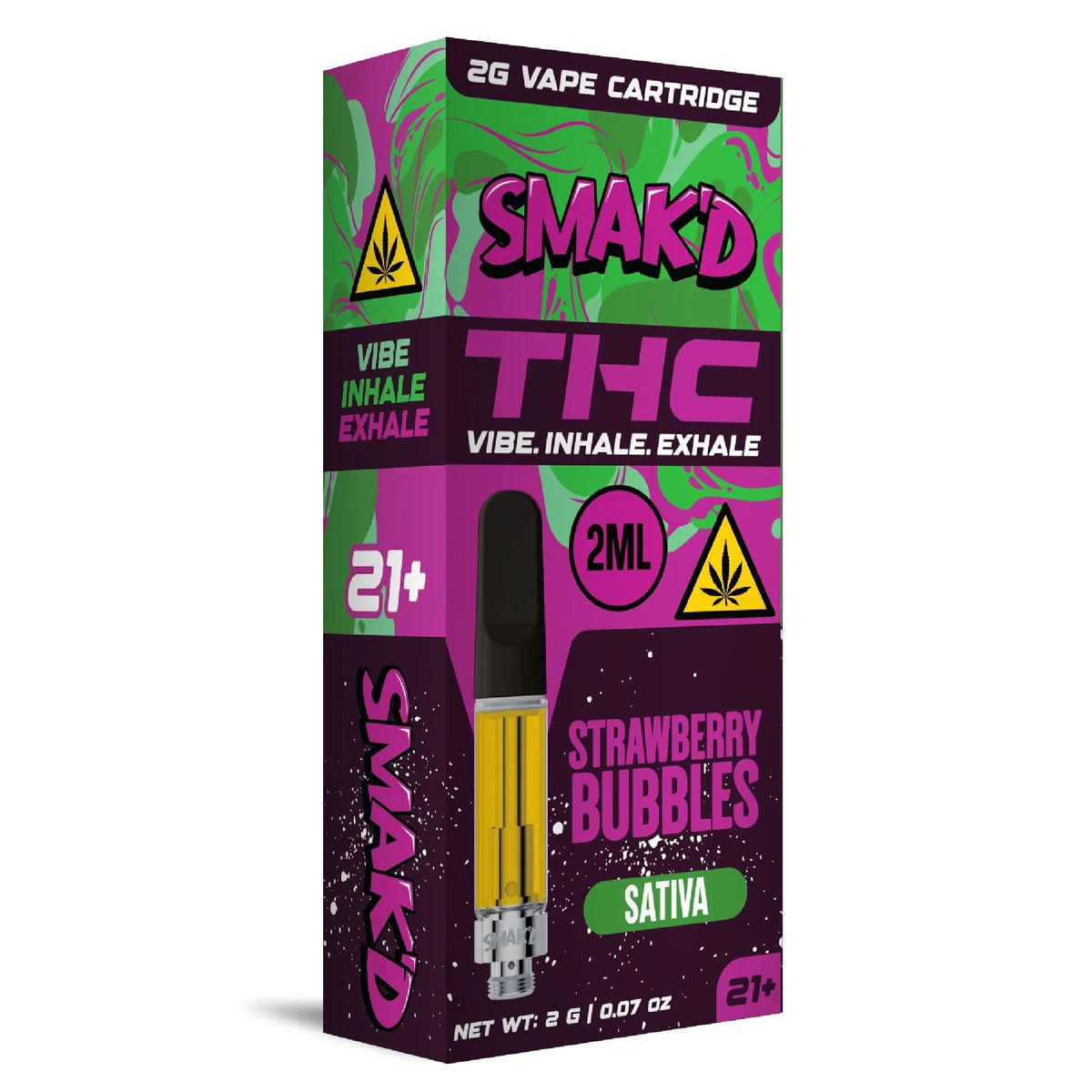 Smakd THC Device - 2000mg Strawberry Bubbles / 1 Pack