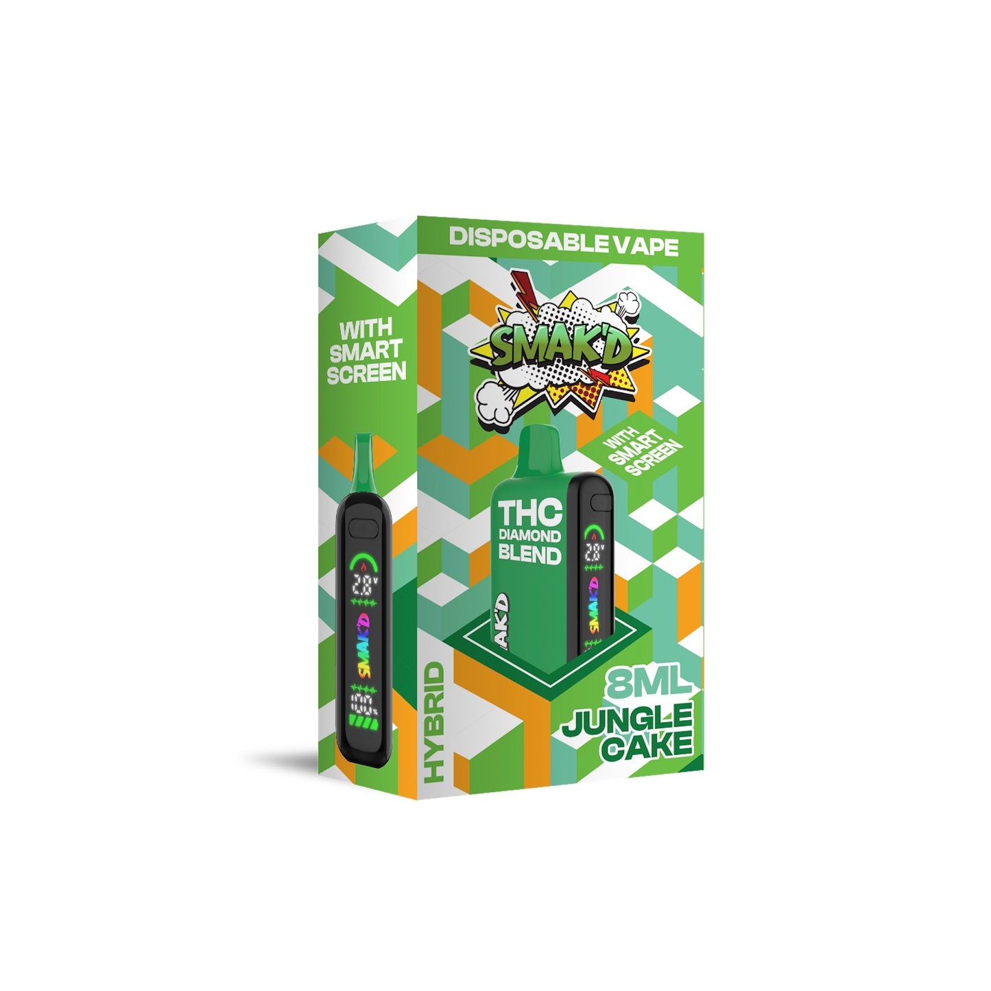 Smakd THC Diamond Blend Vaporizer - 8000mg Jungle Cake