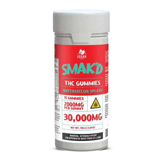 Smakd THC Gummies - 30,000mg Watermelon Splash