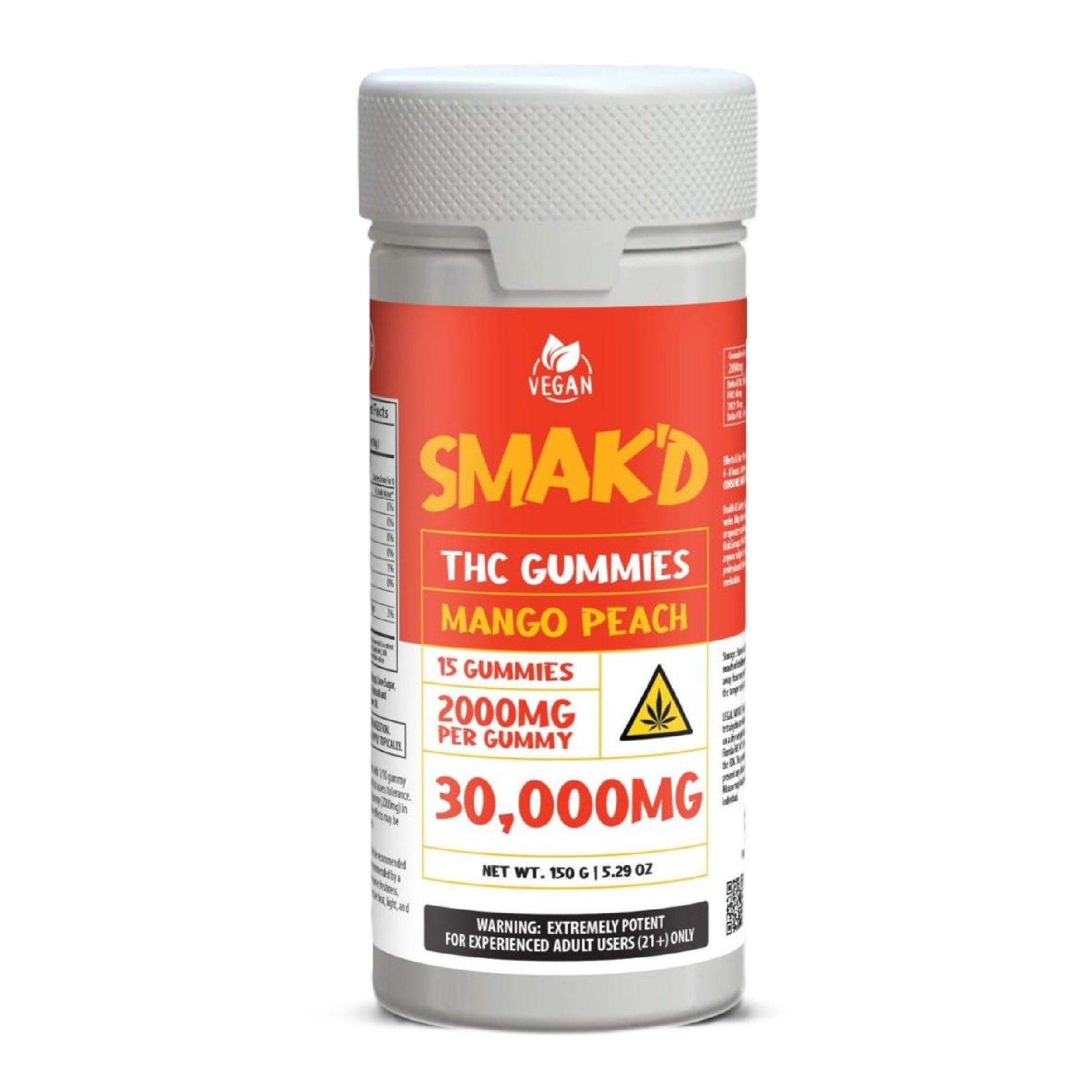 Smakd THC Gummies - 30,000mg Mango peach