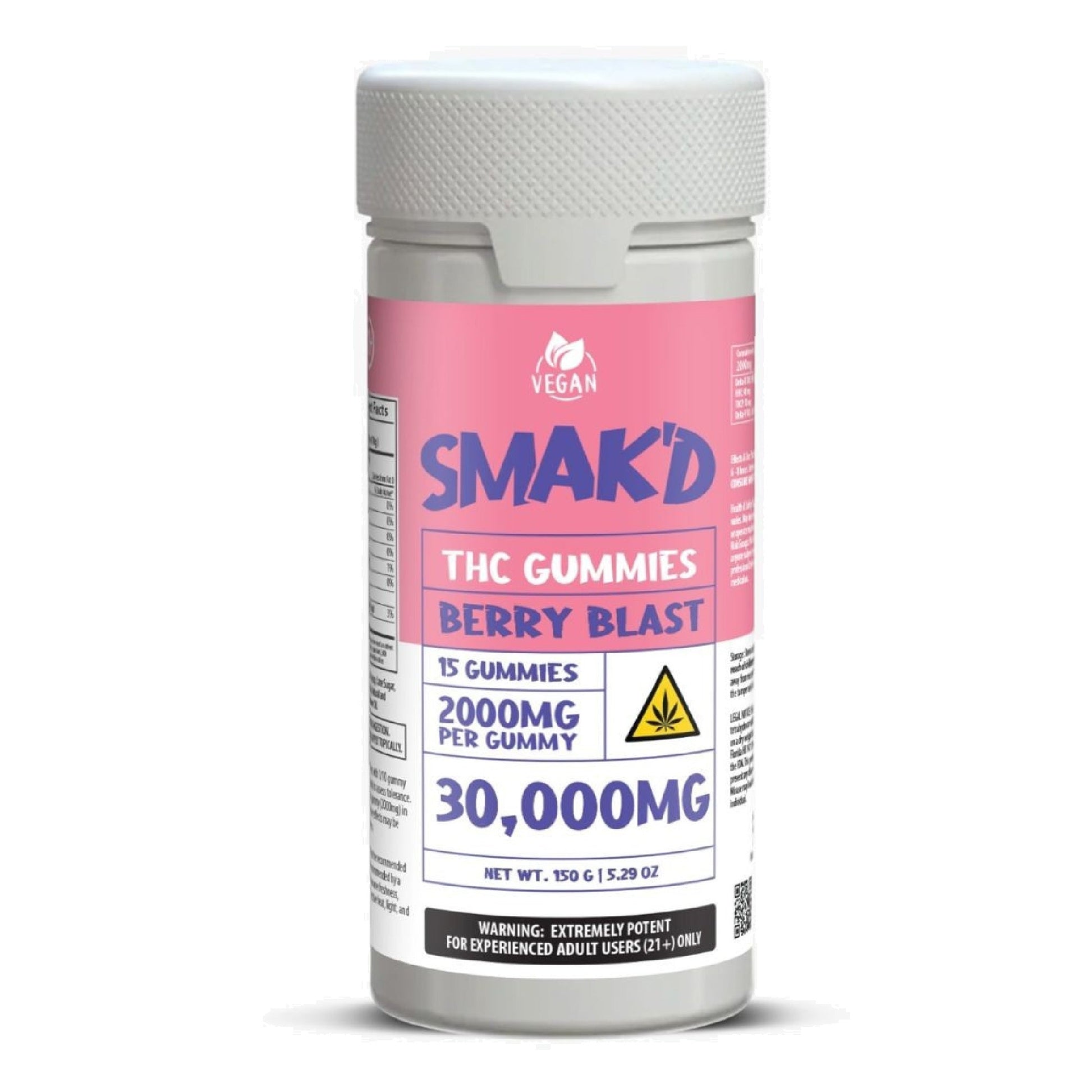 Smakd THC Gummies - 30,000mg Berry Blast