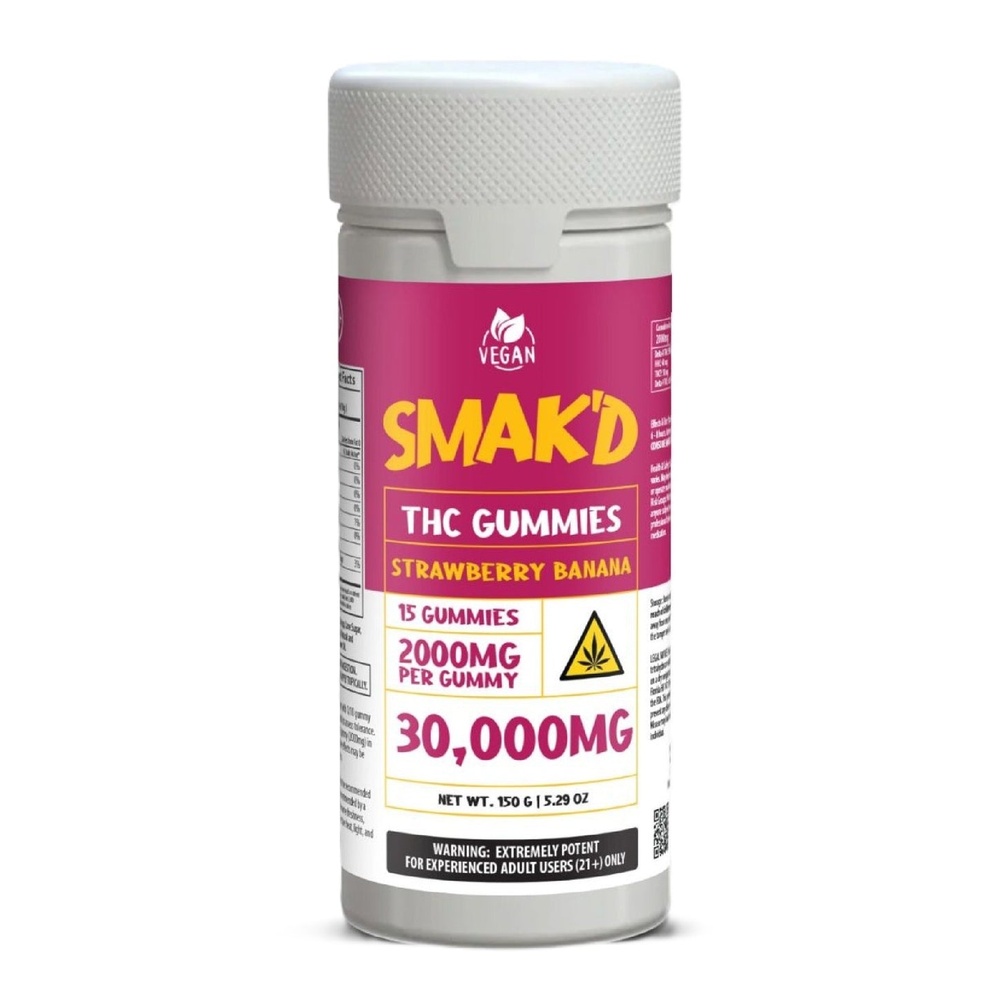 Smakd THC Gummies - 30,000mg Strawberry Banana