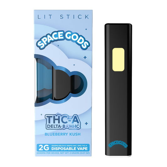 Space Gods Lit Stick THC-A + Delta 8 + HHC Vaporizer - 2000mg Blueberry Kush (H)