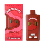 Space Gods Mega Pod THC-H + THC-P Device - 7000mg Strawberry Stardust / 1
