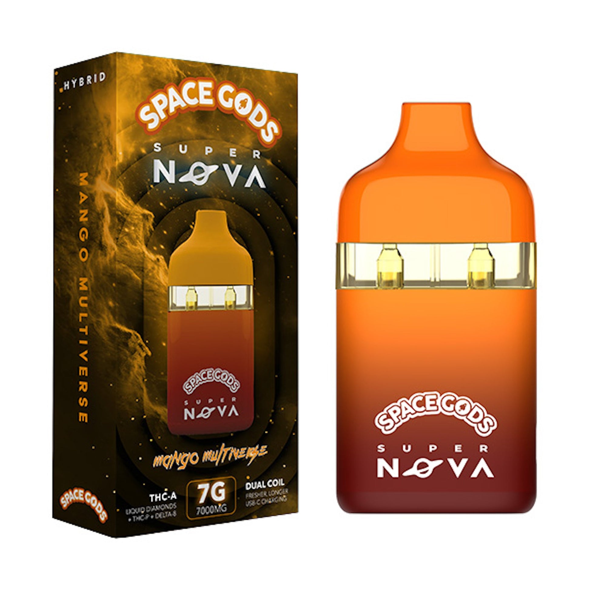 Space Gods Super Nova THC-A Vaporizer - 7000mg Mango Multiverse