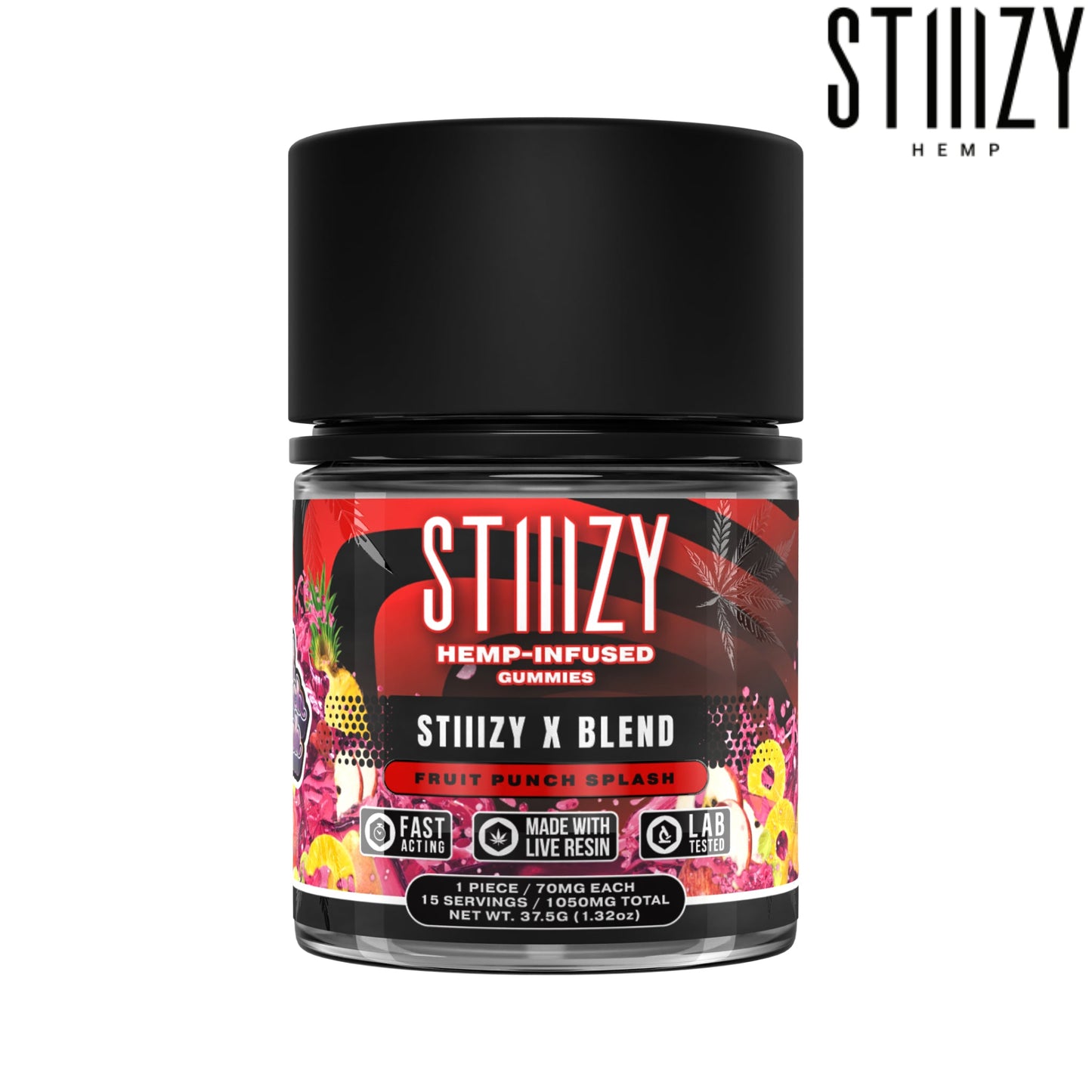 Stiiizy X Blend Gummies - 1050mg Fruit Punch Splash