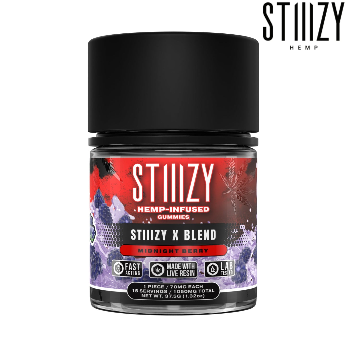 Stiiizy X Blend Gummies - 1050mg Midnight Berry
