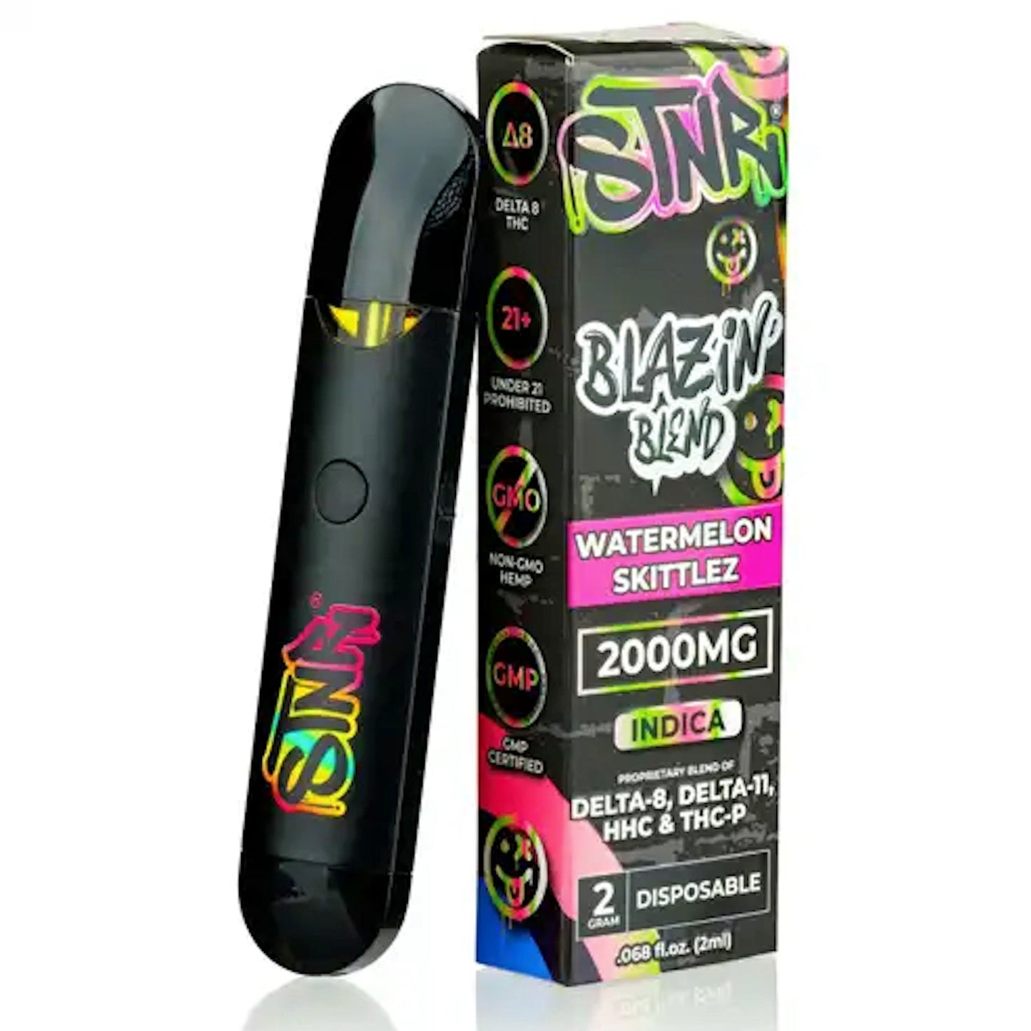 STNR Blazin Blend Vaporizer - 2000mg Watermelon Skittlez