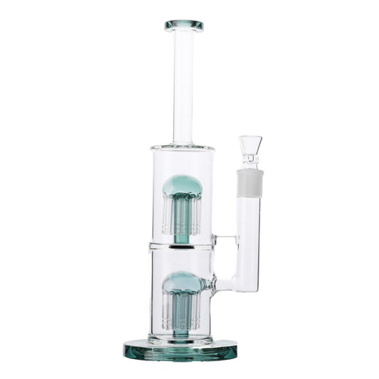 Straight Jelly Perc Bong - 13in Teal