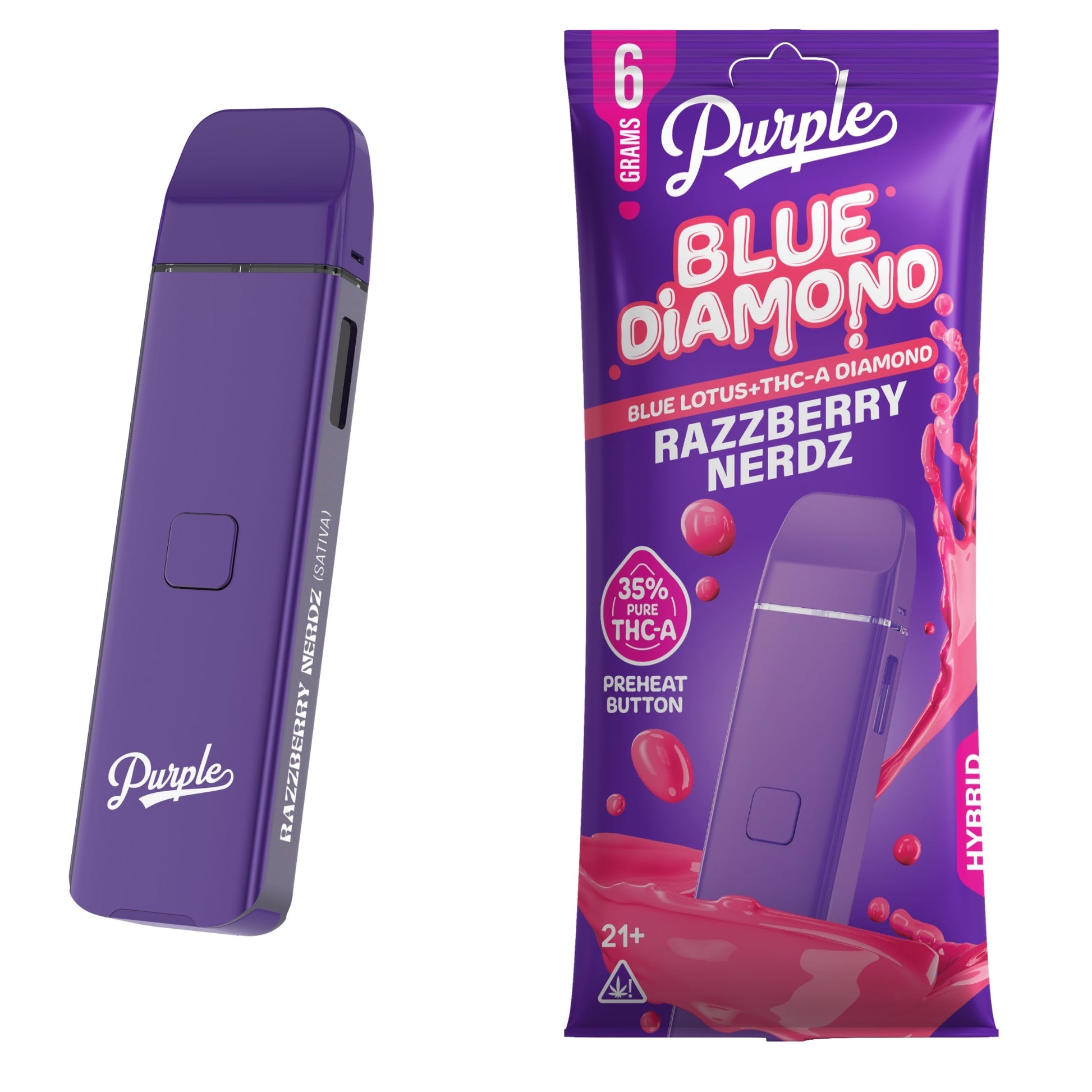 Purple Blue Diamond THC-A + Blue Lotus Vaporizer - 6000mg - Everything 420 Purple Blue Diamond THC-A + Blue Lotus Vaporizer - 6000mg - Everything 420
