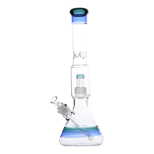 Striped Matrix Beaker Bong - 17in