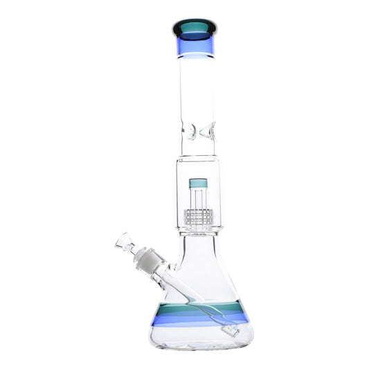Striped Matrix Beaker Bong - 17in