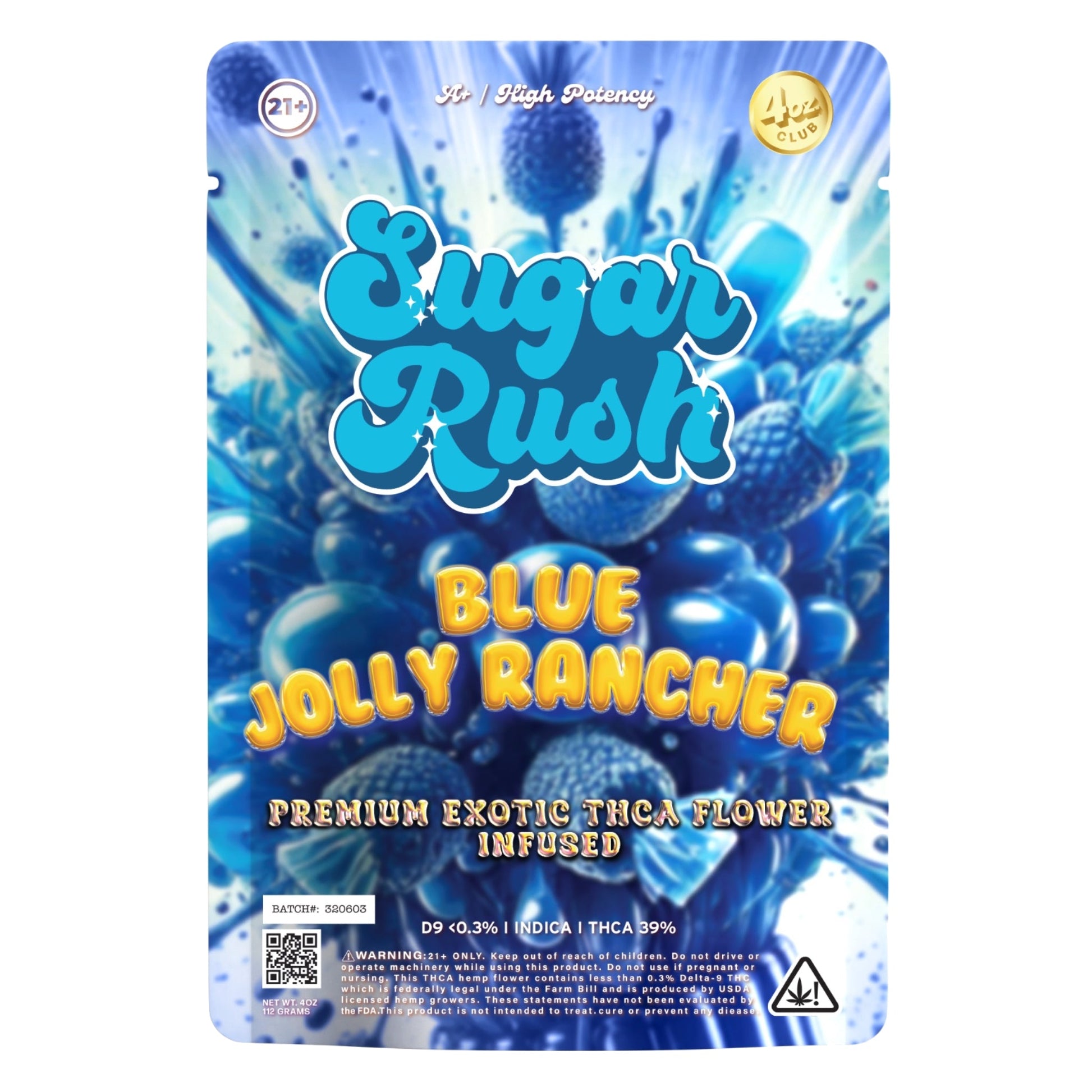 Sugar Rush Premium Exotic Blue Jolly Rancher THC-A Flower - 3.5g ...