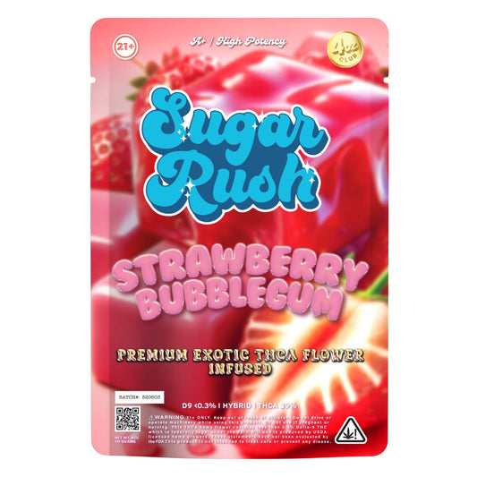 Sugar Rush Premium Exotic Strawberry Bubblegum THC-A Flower - 3.5g