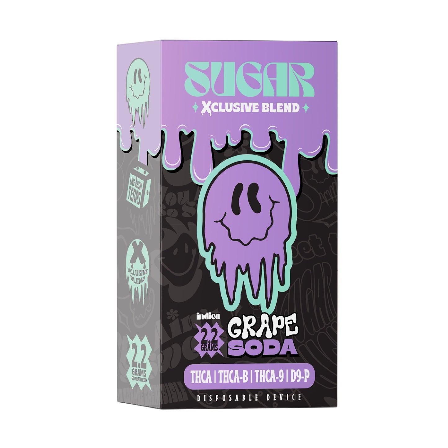 Sugar Xclusive Blend Vaporizer - 2200mg Grape Soda (I)