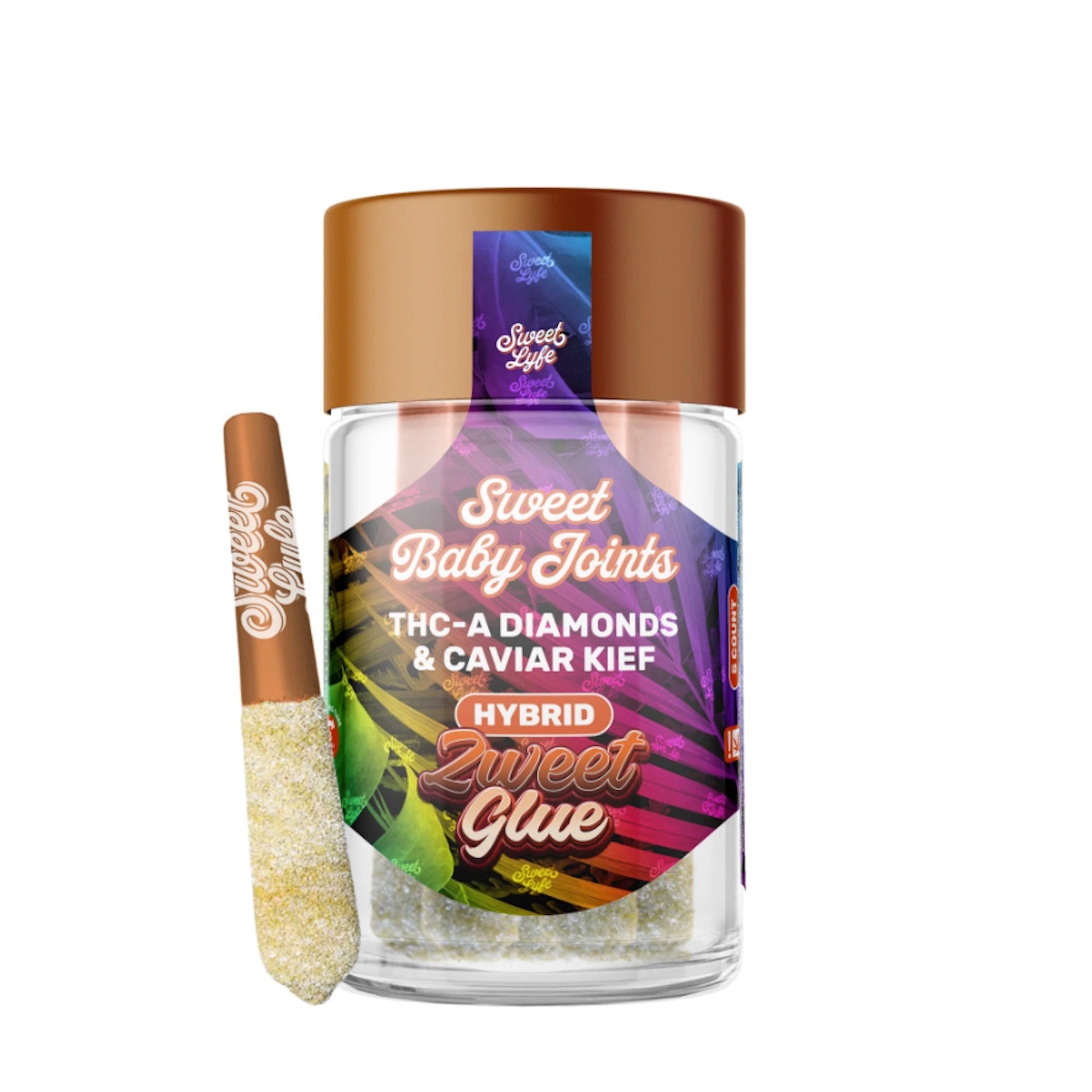 Sweet Baby Caviar Kief THC-A Joints - 5ct 1 / Zweet Glue (H)