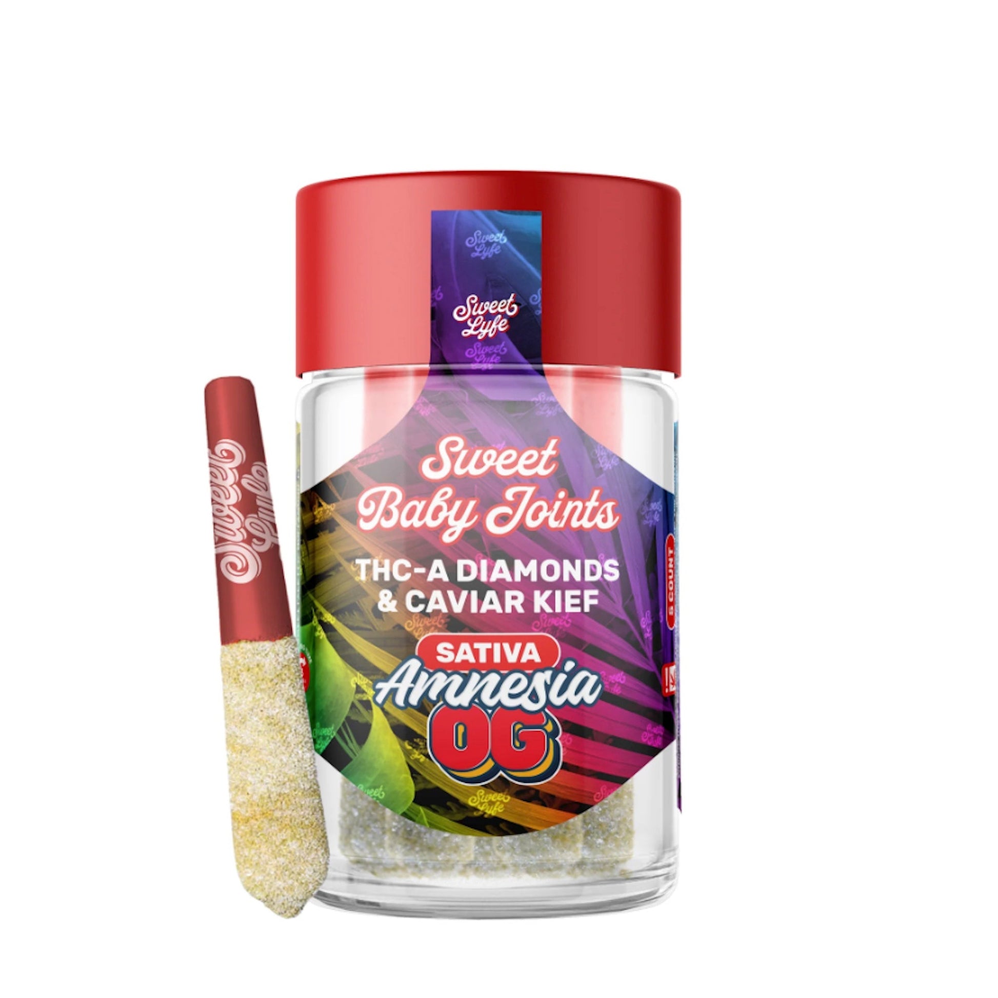 Sweet Baby Caviar Kief THC-A Joints - 5ct 1 / Amnesia OG (S)