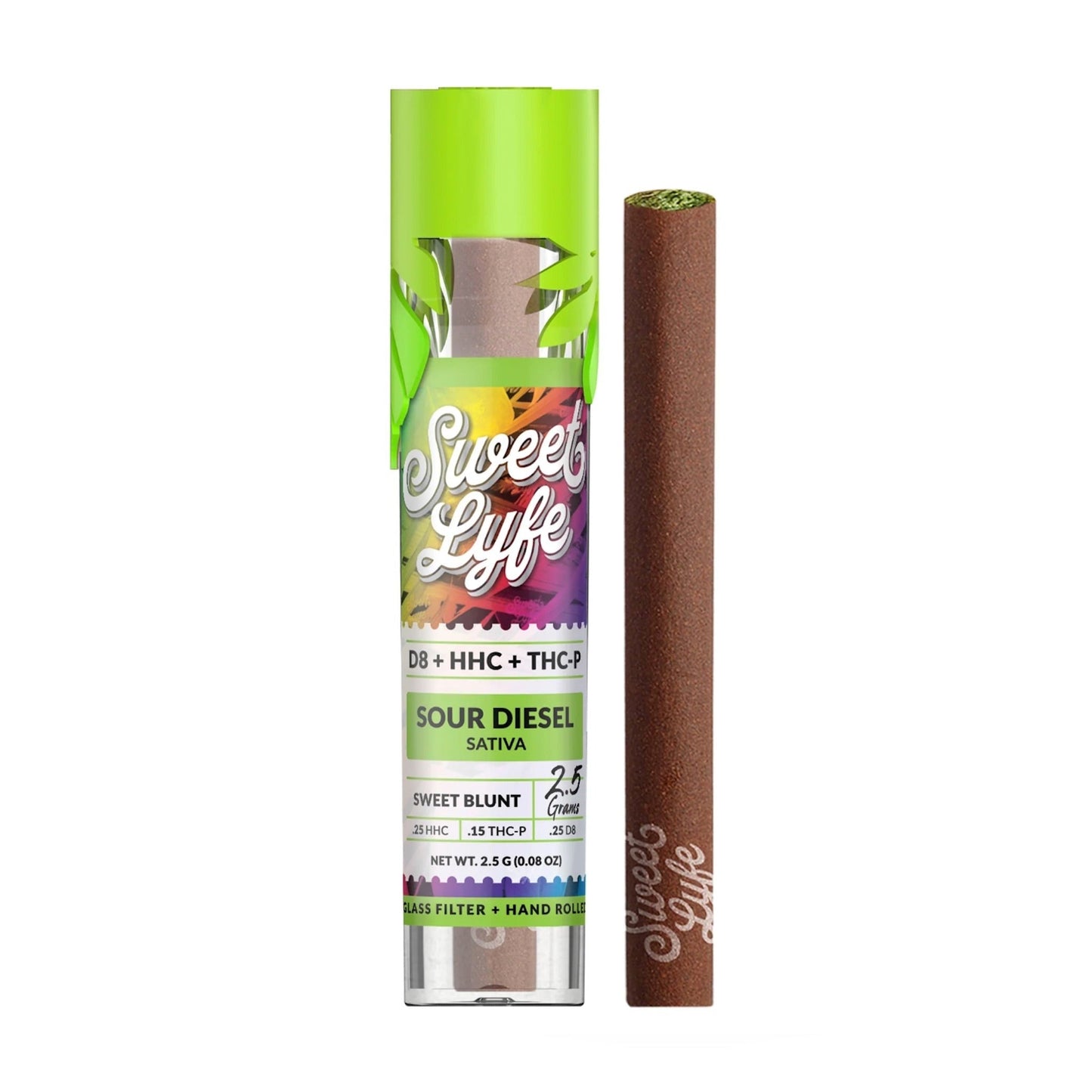 Sweet Lyfe D8/HHC/THC-P Blunts - 2500mg Sour Diesel