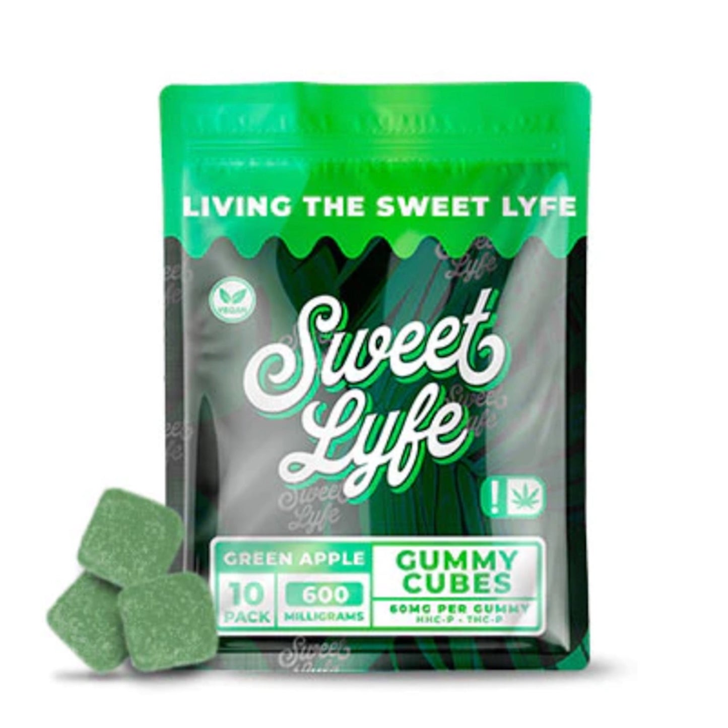 Sweet Lyfe D8/HHC/THC-P Gummies - 600mg 1 / Green Apple