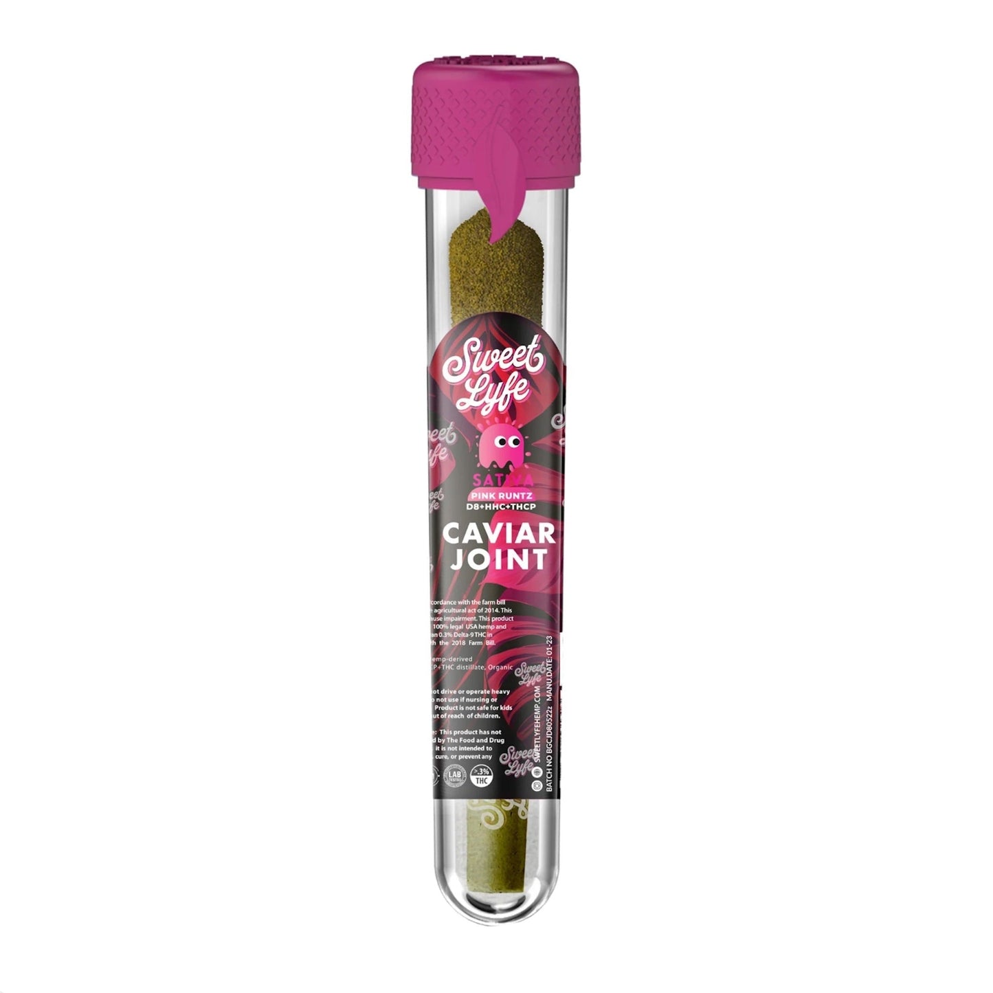 Sweet Lyfe Delta 8 Caviar Joint - 2000mg Pink Runtz