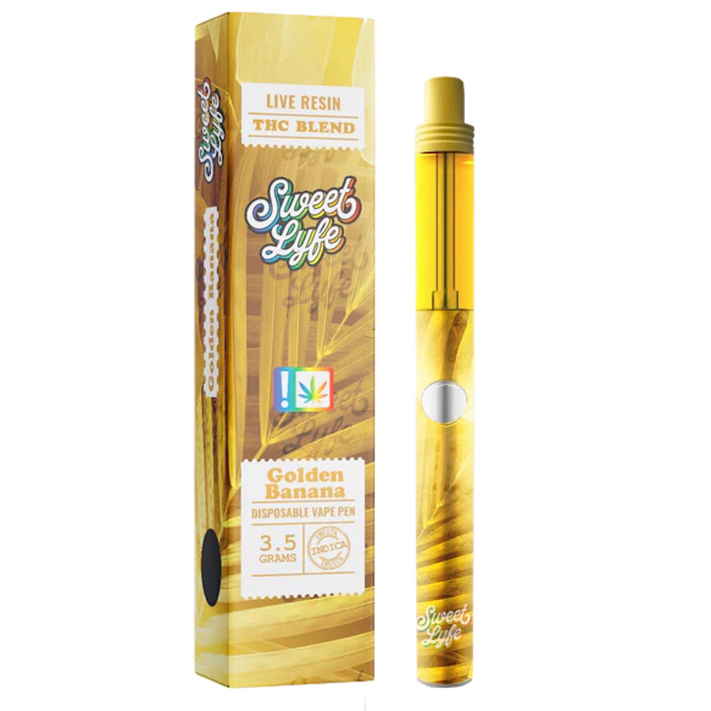 Sweet Lyfe Gold Live Resin THC Vaporizer - 3500mg Golden Banana (I)