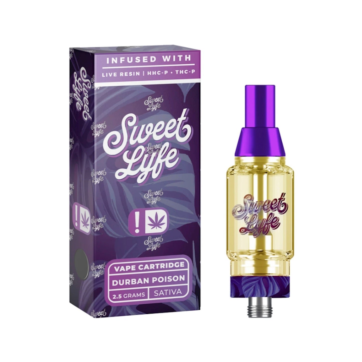 Sweet Lyfe Live Resin HHC +THC-P Cartridge - 2500mg 1 / Durban Poison