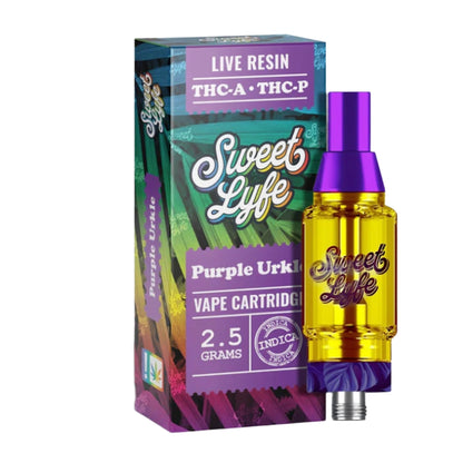 Sweet Lyfe Live Resin Purple Urkle THC-A + THC-P Cartridge - 2500mg