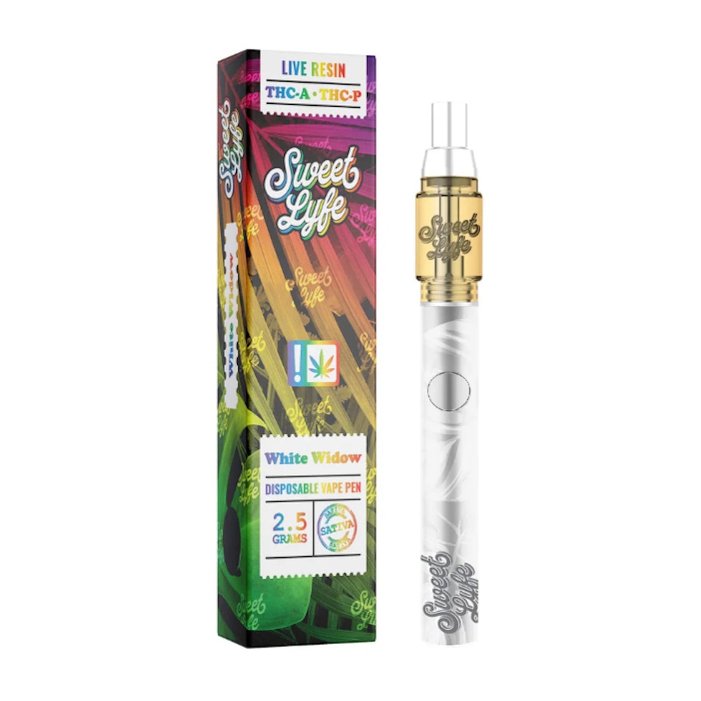 Sweet Lyfe Live Resin THC-A Vaporizer - 2500mg White Widow (S)