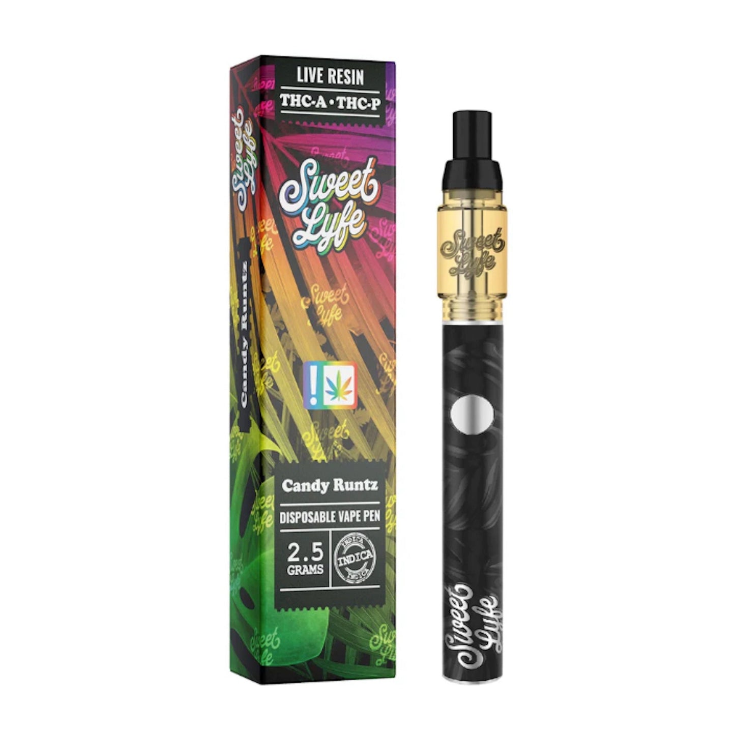 Sweet Lyfe Live Resin THC-A Vaporizer - 2500mg Candy Runtz (H)