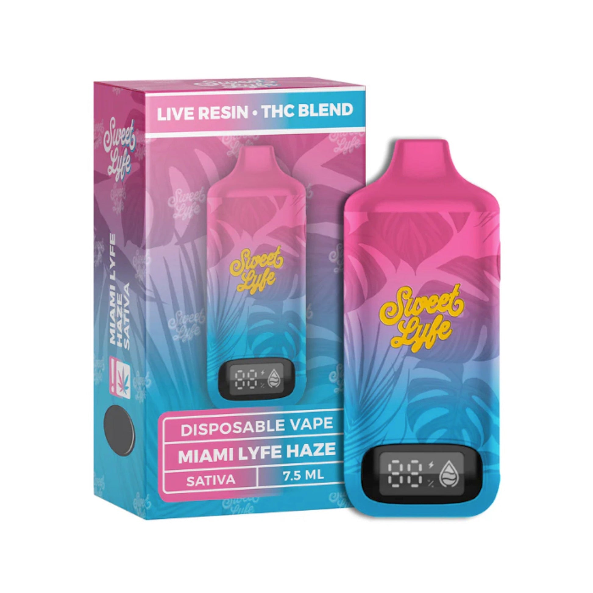 Sweet Lyfe Live Resin THC-A Vaporizer - 7500mg Miami Lyfe Haze (S)