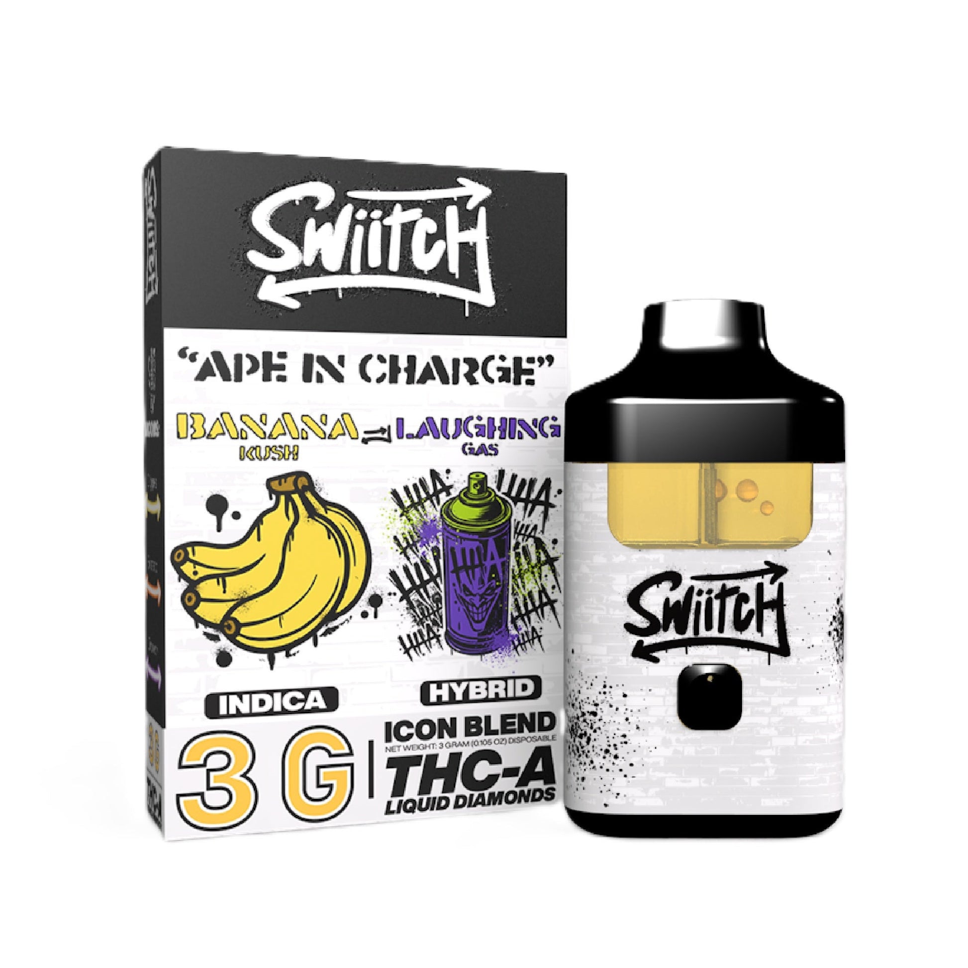 Switch Liquid Diamonds THC-A + HHC Vaporizer - 3000mg Ape in Charge (I/H)