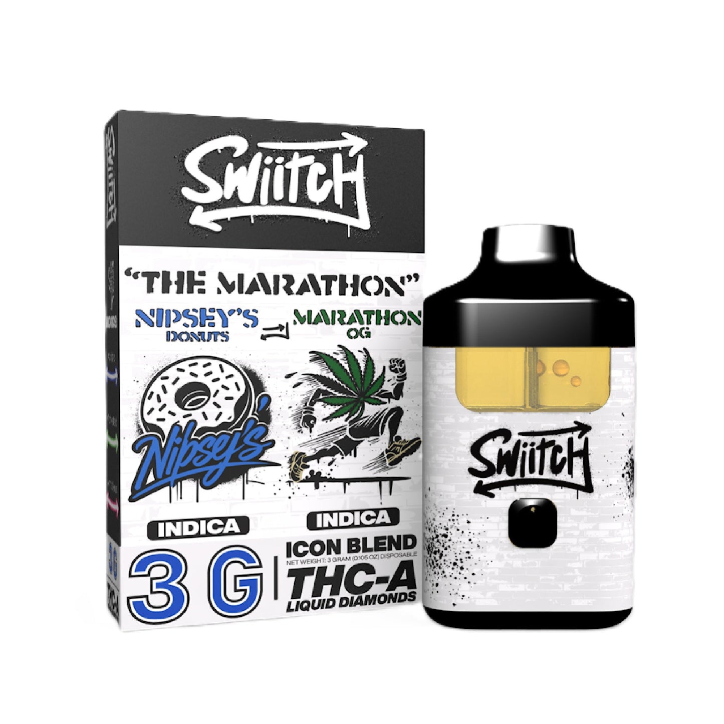 Switch Liquid Diamonds THC-A + HHC Vaporizer - 3000mg The Marathon (I/I)